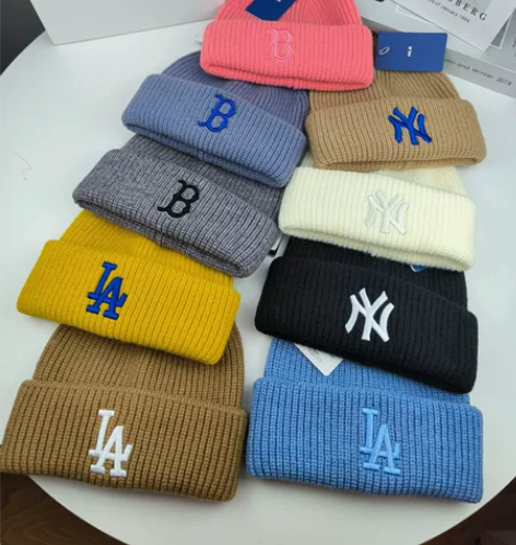 全新MLB男女成人毛线帽，最好质量的，刺绣...
