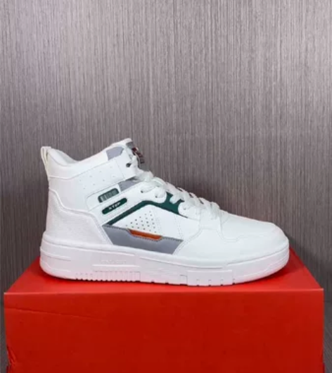 39-44码!全新!正品特步秋冬季皮面高帮...