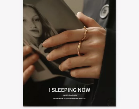 我睡觉了|18K金ins极简冷淡风网红气质...