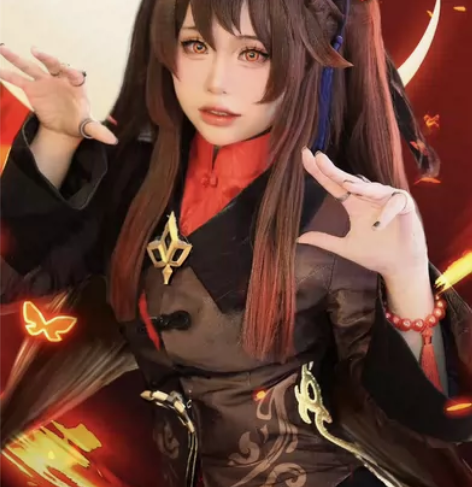 江南家原神胡桃cos 全套m码，假发买全新...