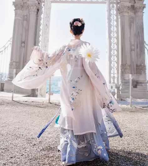 【十三余 小豆蔻儿】千山鹭鸶 对襟上衫 6...