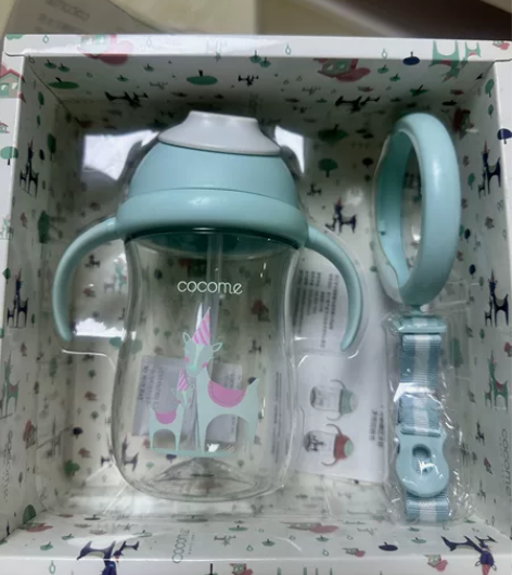 可可萌嘟比水杯，吸管杯，300ml 可握可...