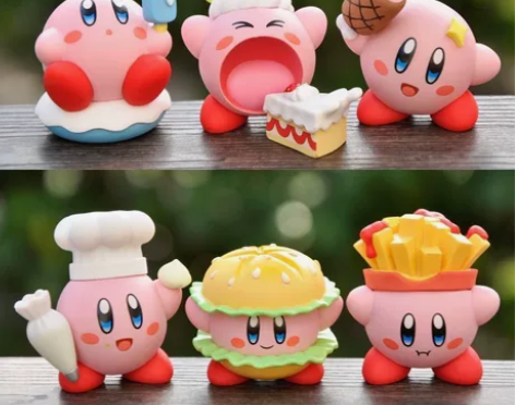 kirby美食星之卡比手办盲盒系列电脑桌卡...