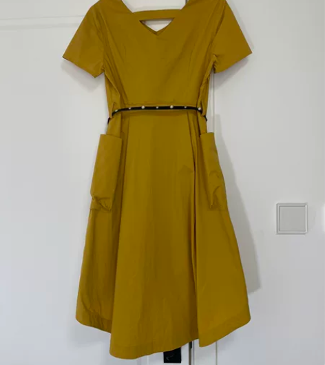 上海市高端成衣定制连衣裙 姜黄色 显肤色 ...