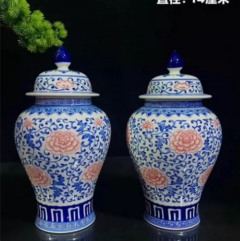 【多款可选】博古架小精品仿古青花花瓶赏瓶花...