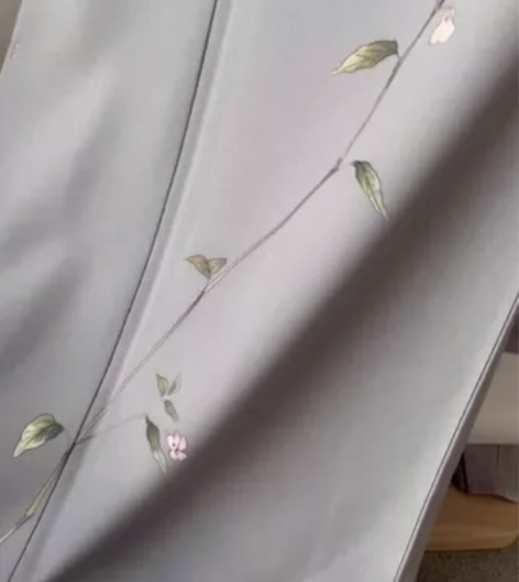 正绢手绘一色生子付下渐变 全新带定位线，已...