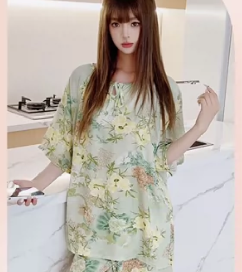 ?女士国风家居服套装 ·面料手感柔软顺滑，...