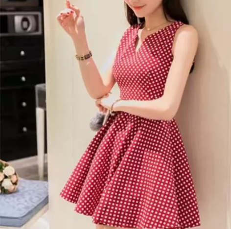 【可爱风】美式红色波点裙5块出,5块出!运...