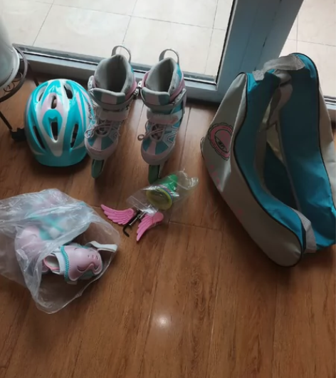 捷豹滑冰鞋套装3-7岁可穿，号码27-34...