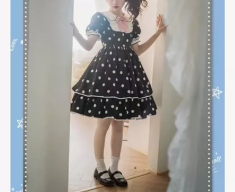 全新蜜糖宝宝pink家Lolita m码黑...