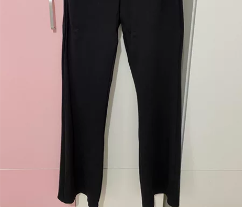 黑色微喇叭裤女春秋季显瘦休闲裤垂感裤子穿一...