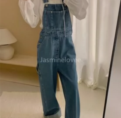 牛仔背带裤 均码适合165左右的姐妹 全新...