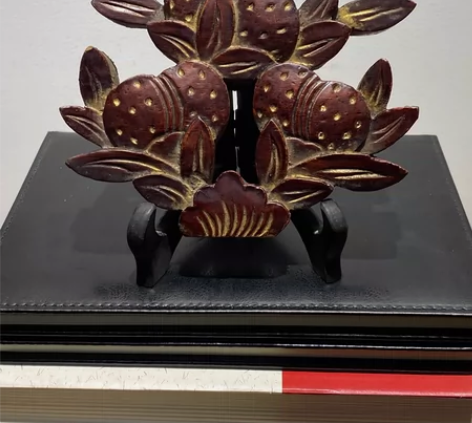 特价,清代精美木雕,桃子 单个,品相好,鎏...