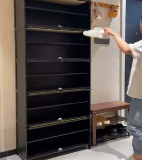 【49元清仓】带门鞋柜家用门口鞋架子收纳神...