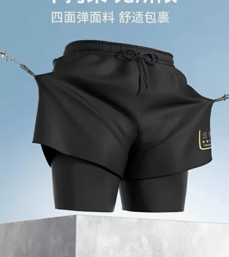 Kappa游泳裤男士泳衣男生款大码防尴尬泡...