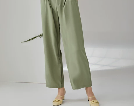 简朵休闲裤女2022春季新款时尚宽松职业风...