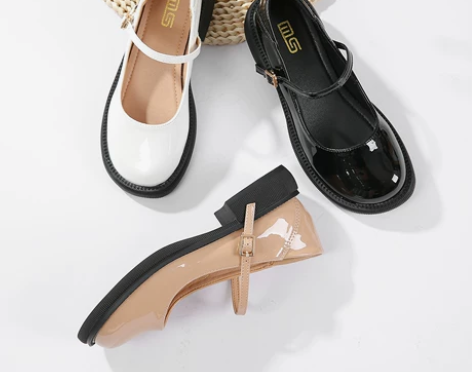 学院小公主鞋女2024夏新款配裙子玛丽珍小...