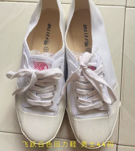 白色飞跃回力鞋，男生44码，买回来没穿过，...
