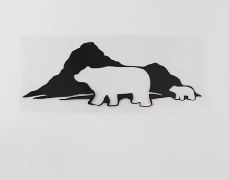 YJZT 汽车贴纸个性大熊小熊卡通装饰贴车...