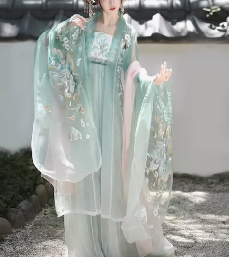 玉术原创汉服女【浮香绕曲】齐胸重工刺绣日常...