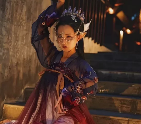 都城南庄汉服司绮梦中国风套装星空日常原创正...