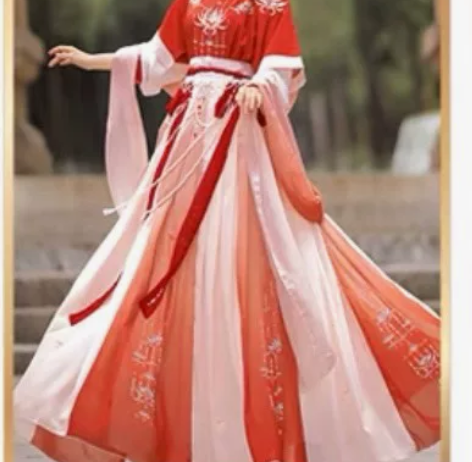 劲合芙蕖唐制汉服（三件套）m码 全新仅试穿...