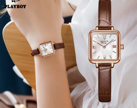 2021年花花公子小绿表手表女新款小众轻奢...