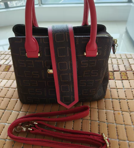 蔻一 新品抽带简约时尚手提包单肩包斜挎包多...