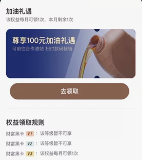 支付宝黑卡加油 100 元优惠 油价涨了能...