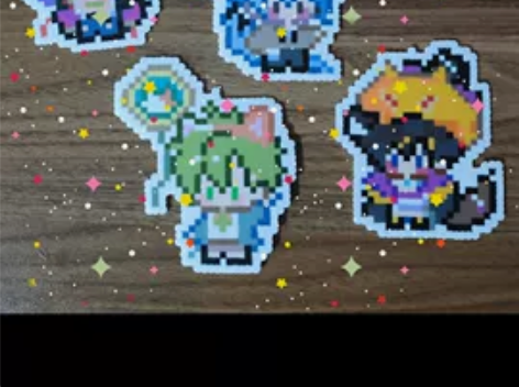 新世界狂欢拼豆钥匙扣 20/r 纯手作,单...