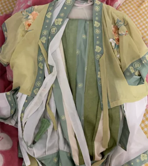 包邮大刀出汉服绿色 三件套 类似凌妙妙同款...