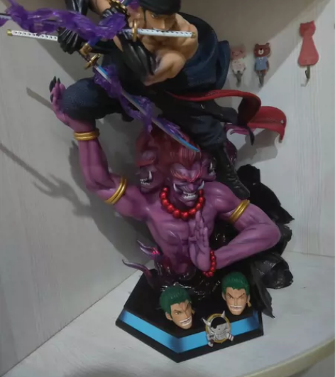 gk阎魔索隆，好价，高度51厘米，三头雕 ...