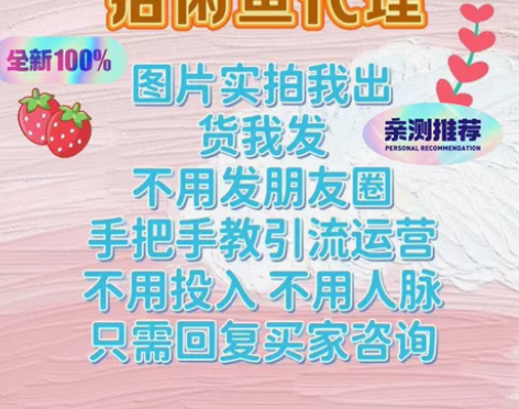 全国诚招+闲鱼代理+卖产品卖到手软+兼职副...