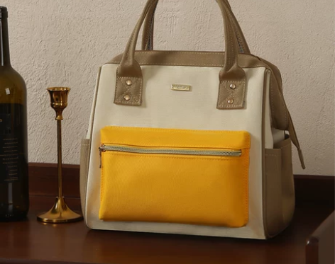 TOMILL饭盒袋保温便当手提包学生带饭包...