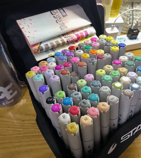 STA斯塔3212BR软头油性马克笔 软毛...