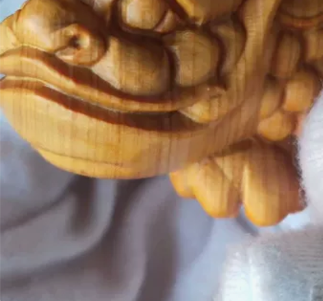 太行崖柏小金蝉 雕刻的特别好，立体感好，雕...