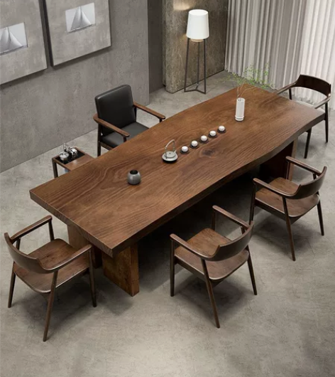 全实木茶桌椅组合简约现代大板茶台客厅家用原木茶几办公室泡茶桌...