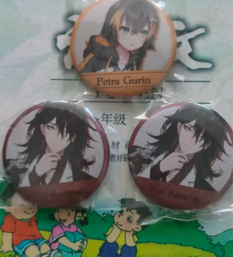 出彩虹社 vox petra吧唧 三点一共...