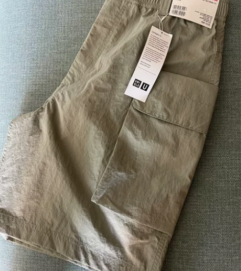 优衣库合作款/男装女装工装短裤/宽松休闲时...