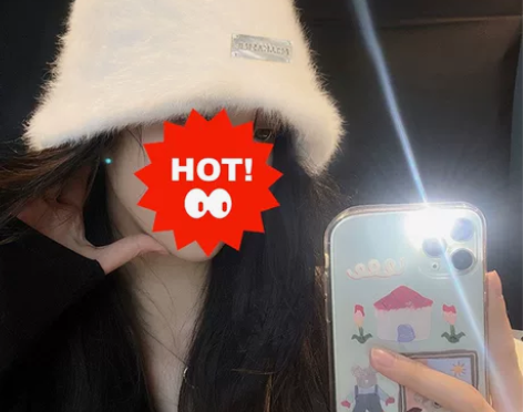 【反季清仓】韩国铁标兔毛渔夫帽子女秋冬显脸...