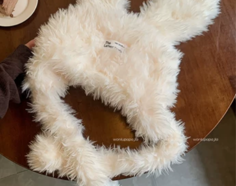 甜美少女心~可爱兔耳帽子保暖加厚毛绒帽子女...