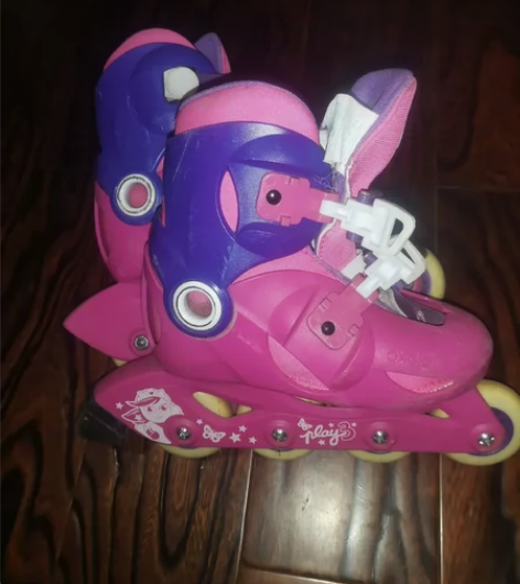 迪卡侬轮滑鞋，适合31码以下女童，七成新 ...