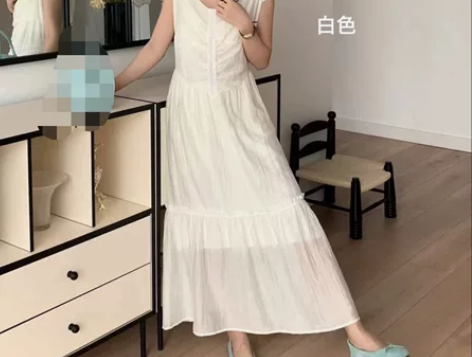 出闲置，全新雪纺长裙，连衣裙，海边度假沙滩...