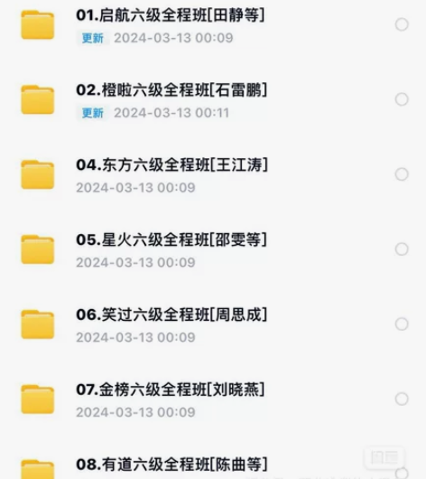 2024英语六级全程班 视频资料完整版 2...