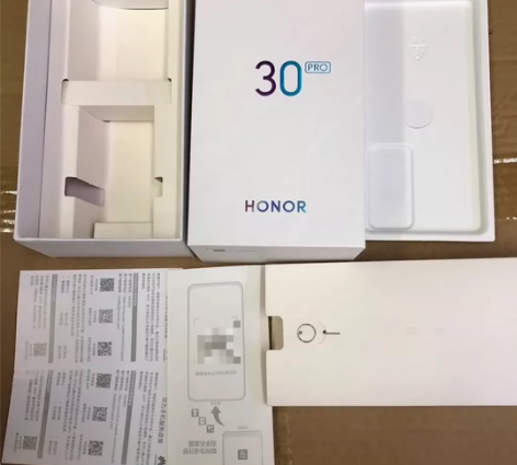 荣耀30pro包装盒，带说明书，保卡，取卡...