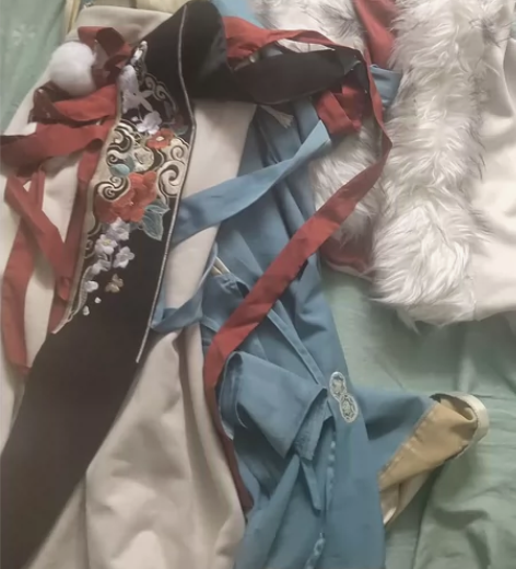 麻岛瑞兔4件套L码 晋制交领坎肩灯笼裤汉元...