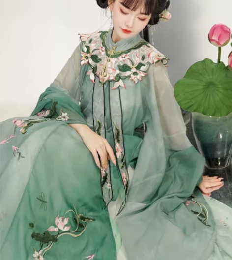 裳云兮(水宫仙子)原创汉服女明制云肩斜襟立...