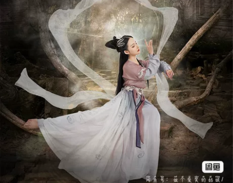 都城南庄汉服 纪梵音 袒领齐腰襦裙汉服浅色...