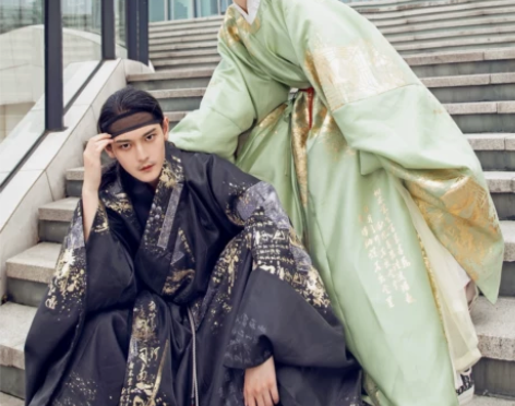 司南阁原创【妙笔司南】明制汉服男女款黑色道...