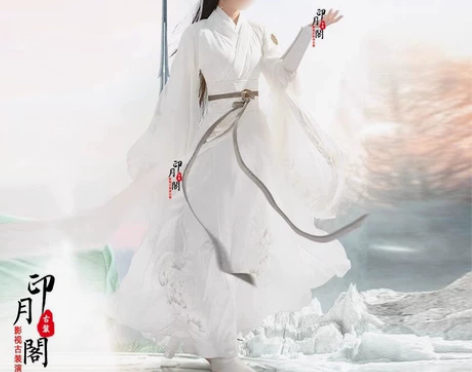 影视李沁同款汉服飘逸白色仙女服女剑客魏晋